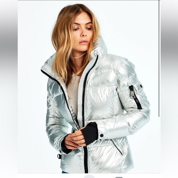 SAM Freestyle Iconic Silver Puffer Jacket - Picture 2 of 14